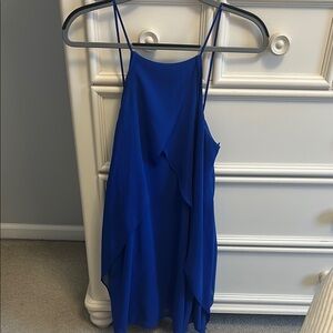 Elegant Blue Sleeveless Dress